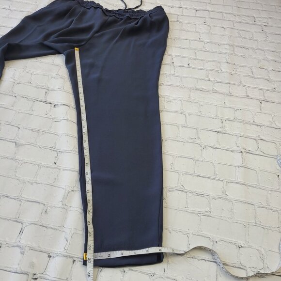 Zara Basic collection women’s navy blue pull on relaxed fit pants size L - Picture 3 of 12